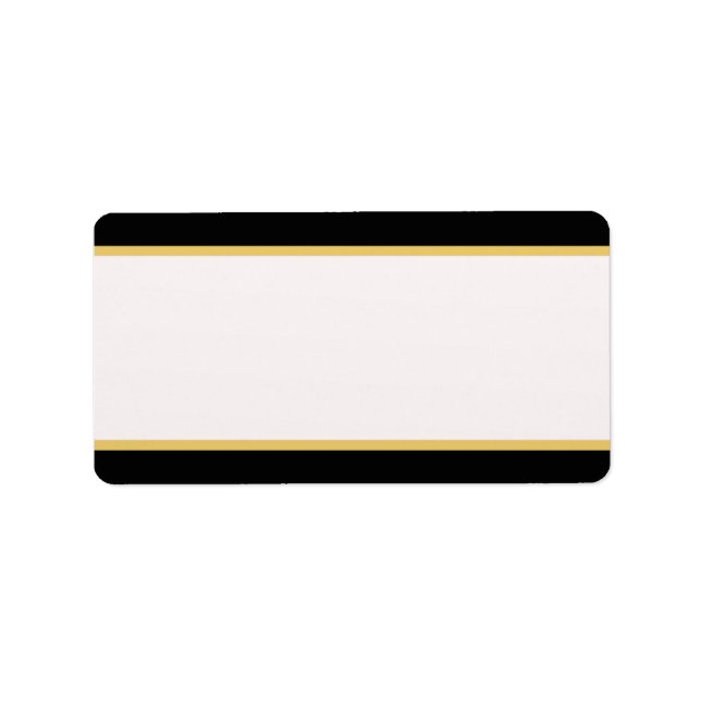 Black and Gold Border Label (Front)