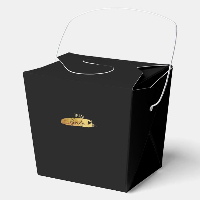 Black and Gold Bride Favour Box (Front)