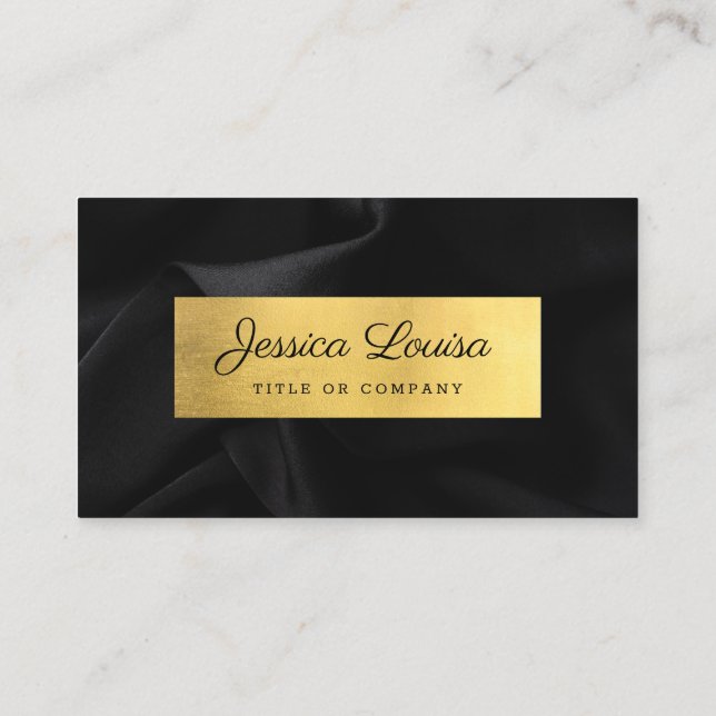 Black and Gold Business Card (Back)