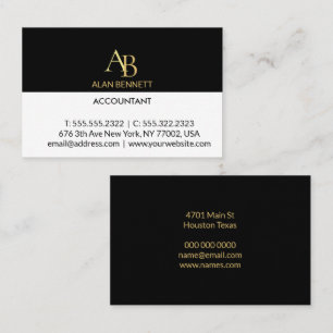 black and gold business card