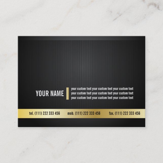 Black and Gold Business Card (Front)