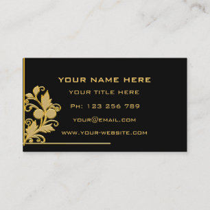 Black and Gold Business Card Design Your Own