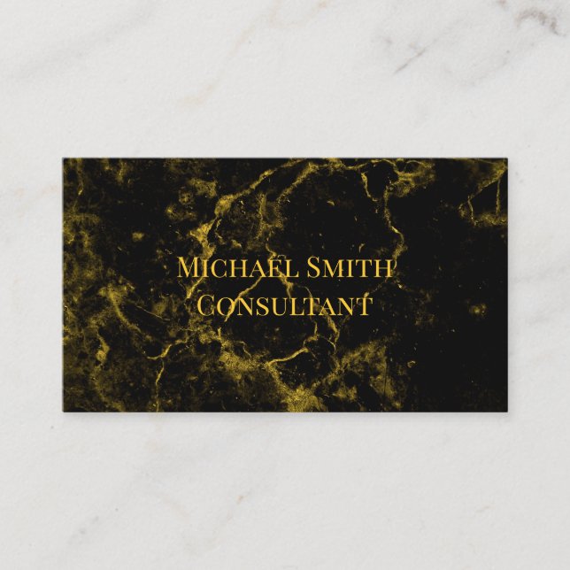 Black And Gold Business Cards (Front)