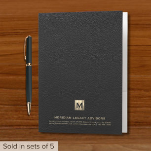 Black and Gold Business Presentation Folder
