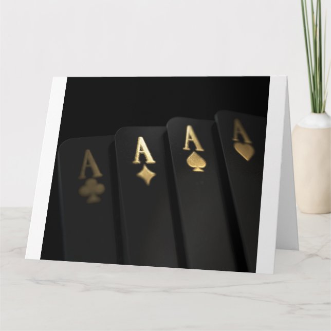Black And Gold Casino Cards Aces (Front)