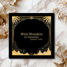 Black and Gold Celestial Candle