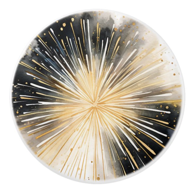 Black and Gold Ceramic Knobs (Front)