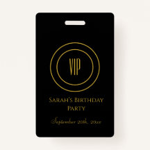 Black and Gold Chic Birthday Party VIP Access