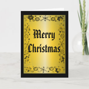 Black and Gold Christmas Greeting Card
