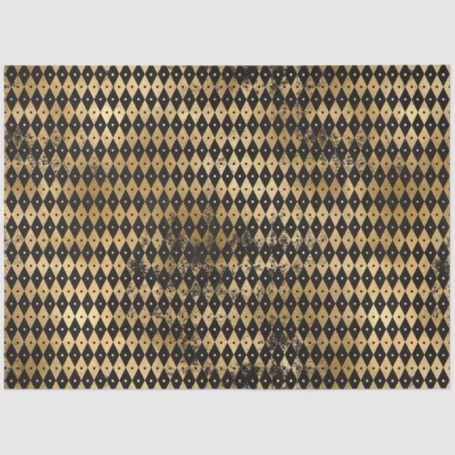 Black and Gold Circus Series Design 10 Tissue Paper (Front)