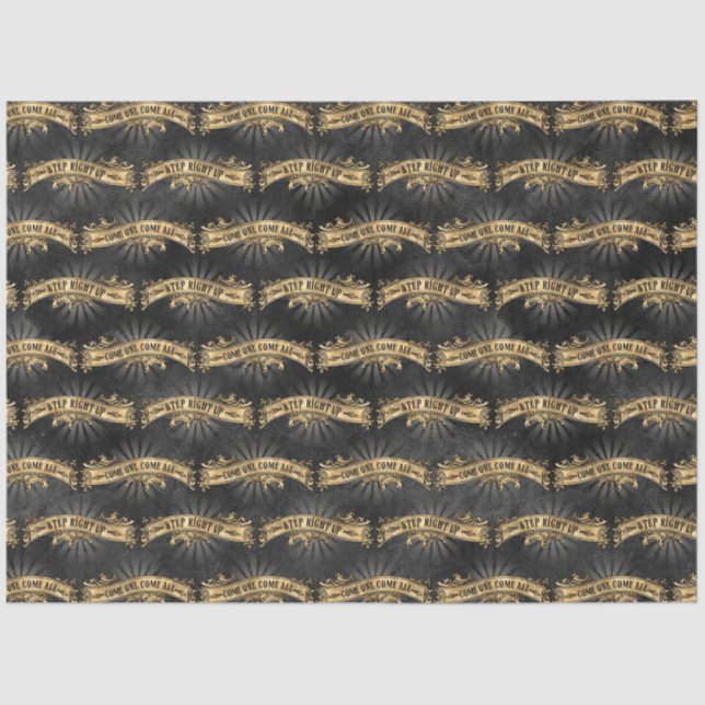 Black and Gold Circus Series Design 3 Tissue Paper (Front)