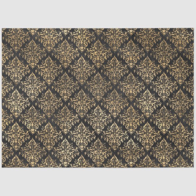 Black and Gold Circus Series Design 5 Tissue Paper (Front)