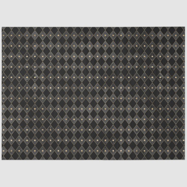 Black and Gold Circus Series Design 8 Tissue Paper (Front)