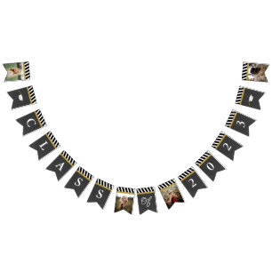 Black and Gold Class of 2023 Photo Graduation Bunt Bunting