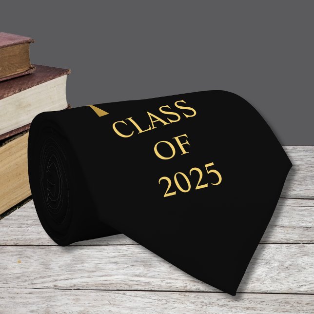 Black and Gold Class of Graduation Tie (Creator Uploaded)
