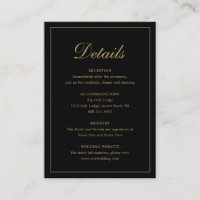 Black and Gold Classic Elegant Wedding