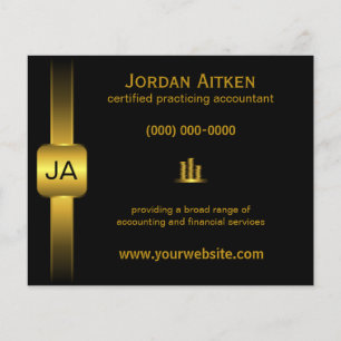 Black and Gold Coins 4.5" x 5.6" Accountant Flyers