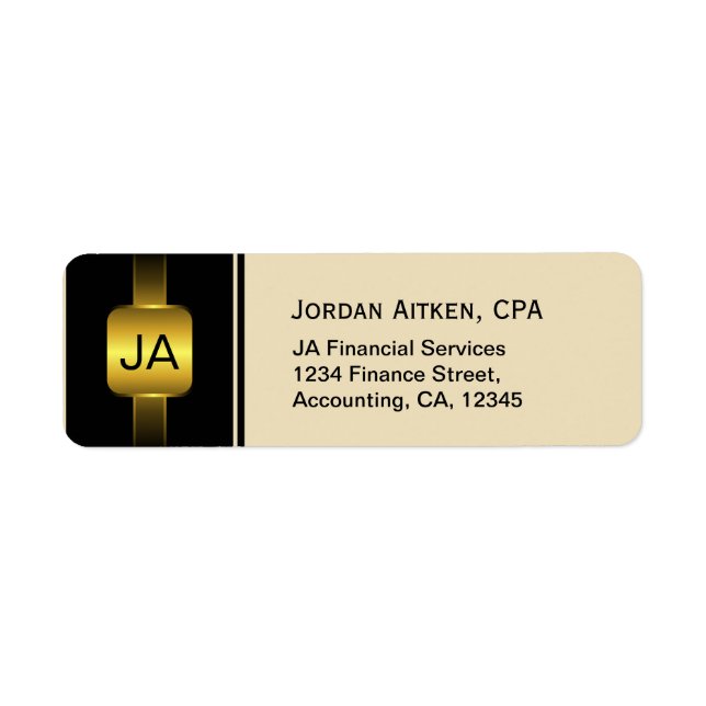 Black and Gold Coins Elegant CPA Accountant (Front)