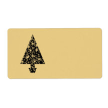 Black and Gold Colour Christmas Tree Design.