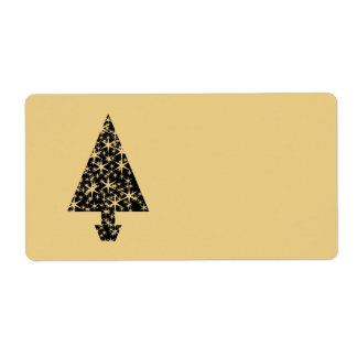 Black and Gold Colour Christmas Tree Design.