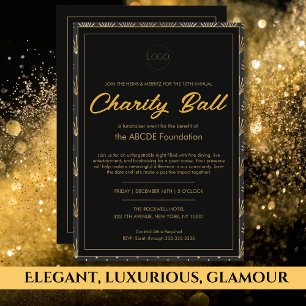 Black and Gold Corporate Business Event Invitation