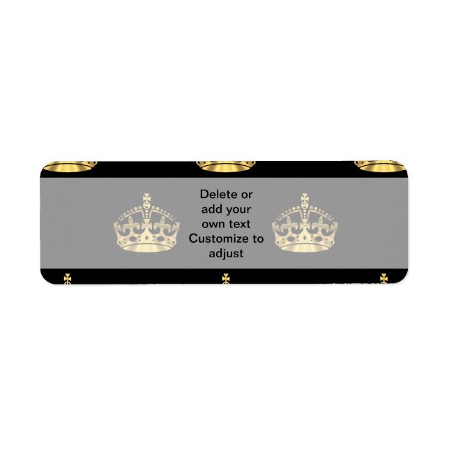 Black and gold crown pattern (Front)