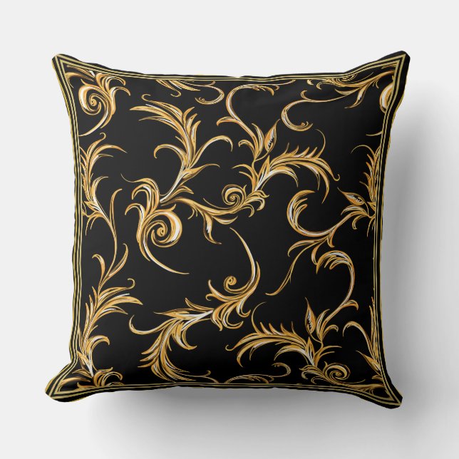 Black and Gold Cushion (Front)