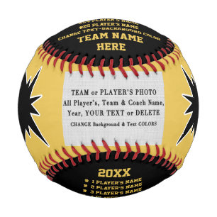 Black and Gold, Custom, Baseball Coach Gift Ideas