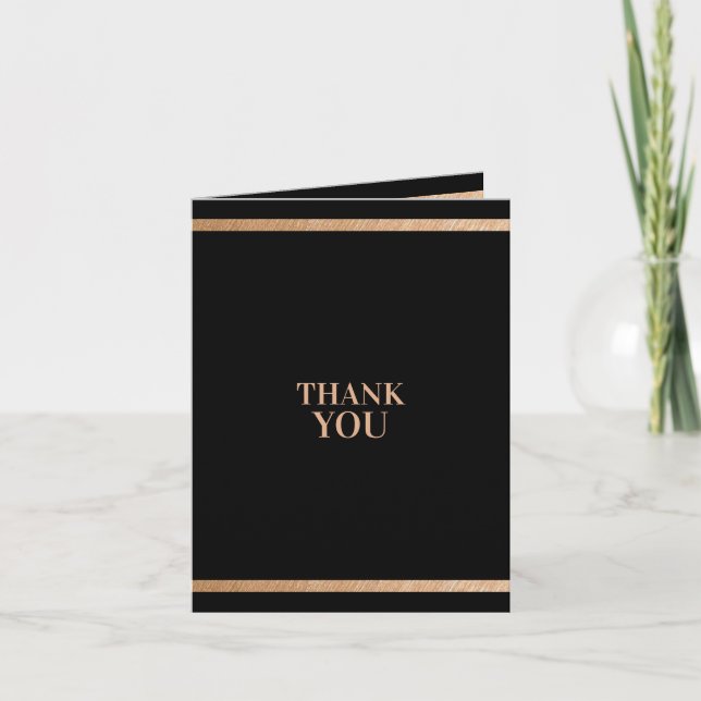 Black and Gold, Customer Thank You Card (Front)