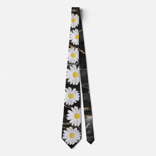 Black and Gold Daisy  Tie (Front)