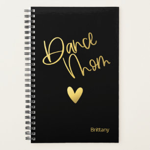 Black and Gold Dance Mum Personalised Planner