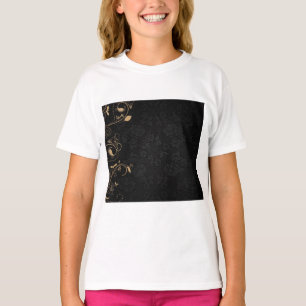 Black and Gold Decorative Pattern T-Shirt
