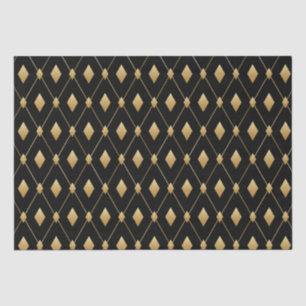 Black and Gold Diamond Tissue Paper
