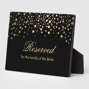 Black and Gold Dots- Reserve Plaque
