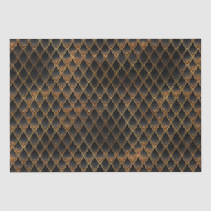 Black and Gold Dragon Scales Tissue Paper