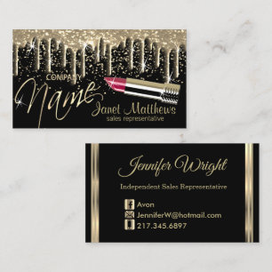 Black and Gold Drip Business Card