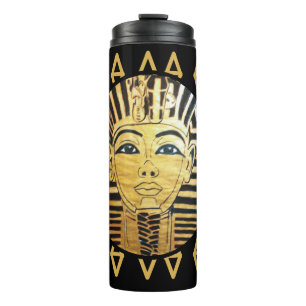 Black and Gold Egyptian Style  Thermal Tumbler