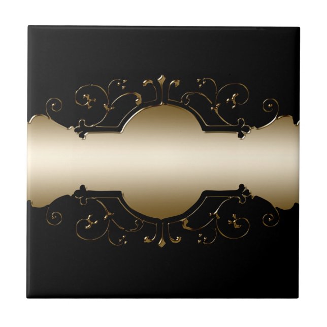 Black and gold elegance tile (Front)