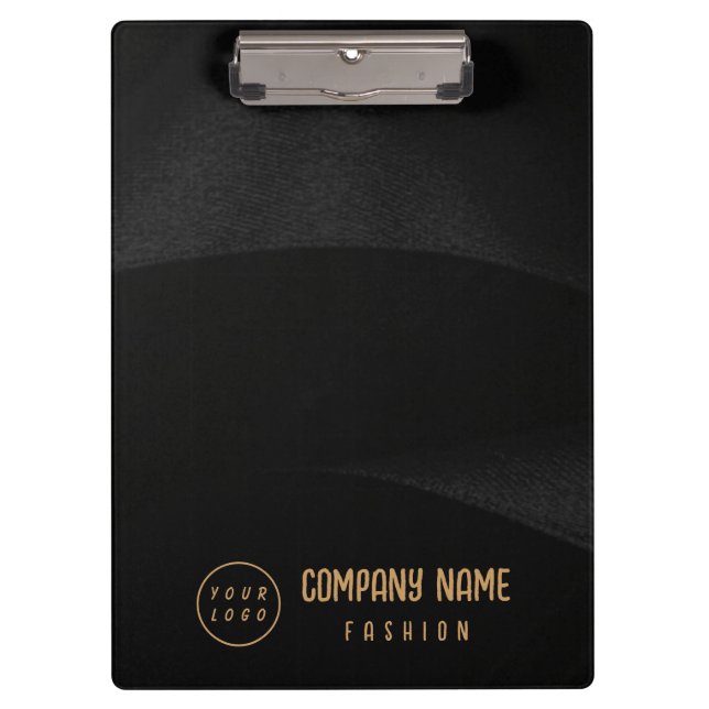 Black and gold elegant clipboard (Front)