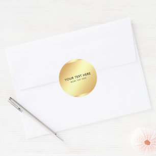Black And Gold Elegant Modern Template Trendy Classic Round Sticker