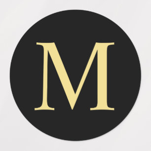 Black and Gold Elegant Monogram