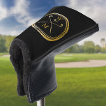 Black And Gold Elegant Monogram Initials Golf Head Cover<br><div class="desc">Personalise the initials to create a unique black and gold monogrammed golf gift. Designed by Thisisnotme©</div>