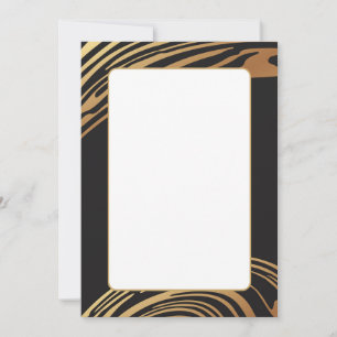 Black and gold elegant style - blank invitation