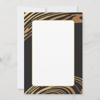 Black and gold elegant style - blank invitation