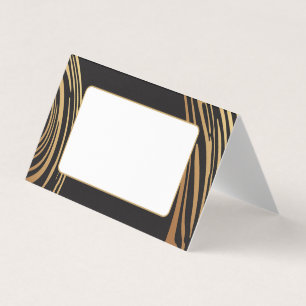Black and gold elegant style - blank place card
