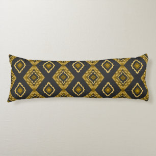 Black and Gold Elegant Traditional Body Cushion