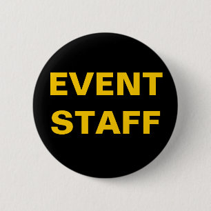 Black and Gold EVENT STAFF ID Badge