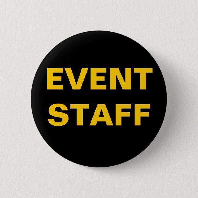 Black and Gold EVENT STAFF ID Badge Employee (Front)