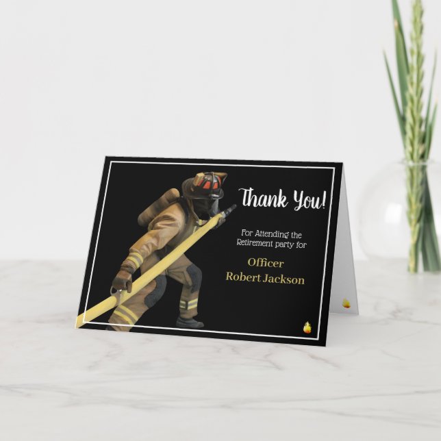 Black and Gold Firefighters Retirement Thank You (Front)