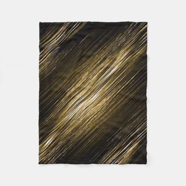 black and gold fleece blanket (Front)